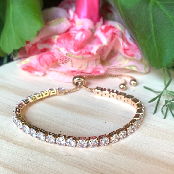 CZ Adjustable Tennis Bracelet - Picture 7 of 7